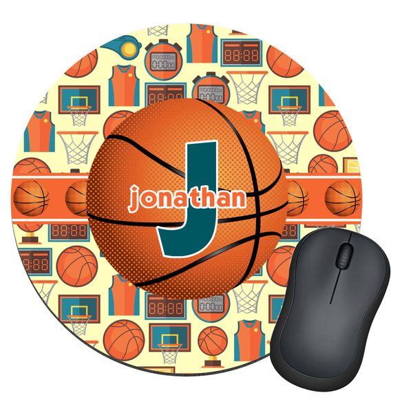Custom Basketball Round Mouse Pad (Personalized)
