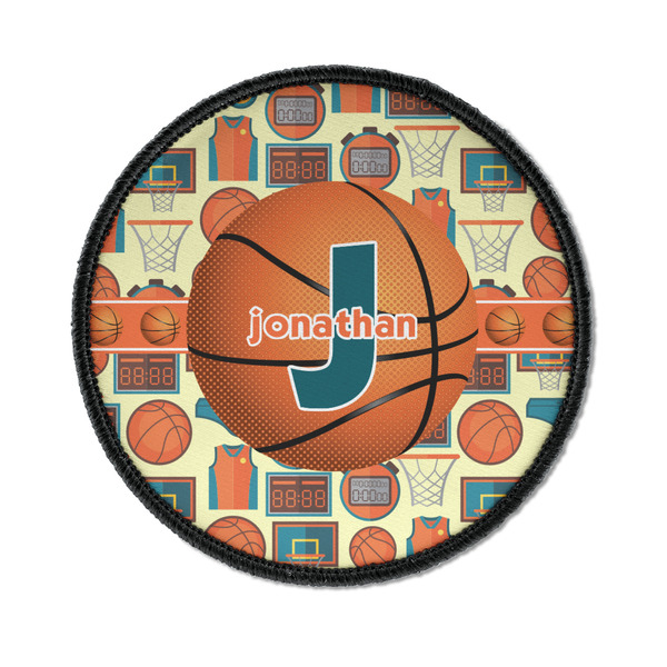 Custom Basketball Iron On Round Patch w/ Name or Text