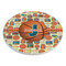 Basketball Round Stone Trivet - Angle View