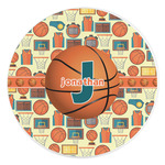 Basketball Round Stone Trivet (Personalized)