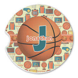 Basketball Sandstone Car Coaster - Single (Personalized)
