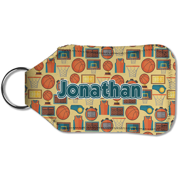 Basketball Sanitizer Holder Keychain - Small (Back)