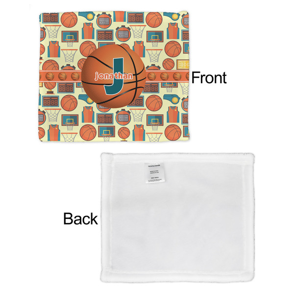Basketball Security Blanket - Front & White Back View