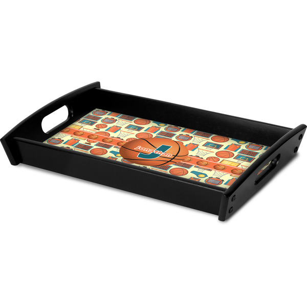 Basketball Serving Tray Black - Corner
