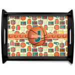 Basketball Black Wooden Tray - Large (Personalized)
