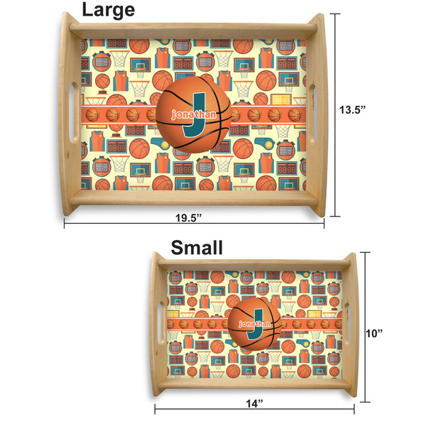 Basketball Serving Tray Wood Sizes