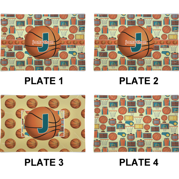 Basketball Set of Rectangular Appetizer / Dessert Plates (Approval)