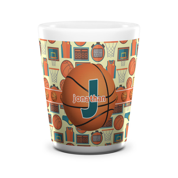 Basketball Shot Glass - White - FRONT