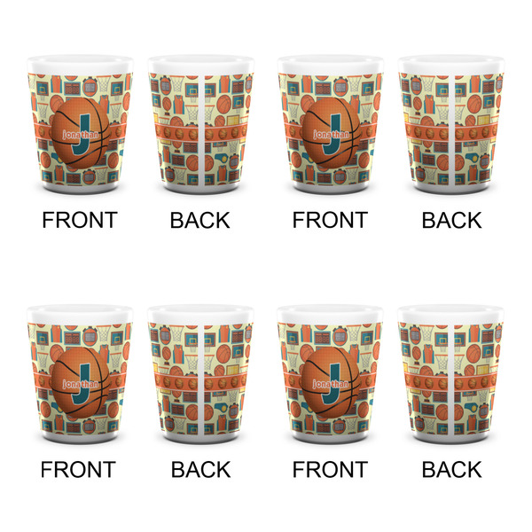 Basketball Shot Glass - White - Set of 4 - APPROVAL