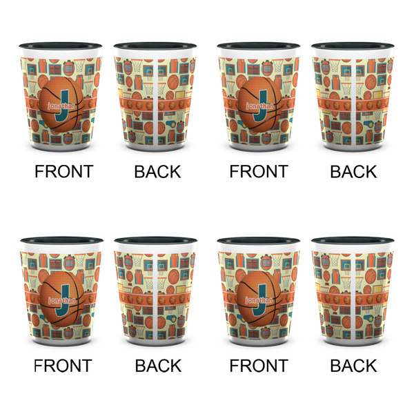 Basketball Shot Glassess - Two Tone - Set of 4 - APPROVAL