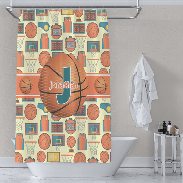 Basketball Shower Curtain Lifestyle