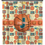 Basketball Shower Curtain - 71" x 74" (Personalized)