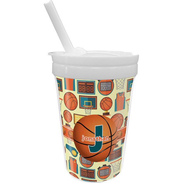 Custom Basketball Sippy Cup with Straw (Personalized)