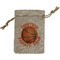 Basketball Small Burlap Gift Bag - Front