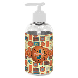 Basketball Plastic Soap / Lotion Dispenser (8 oz - Small - White) (Personalized)