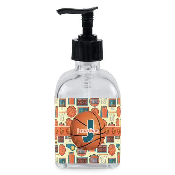 Custom Basketball Glass Soap & Lotion Bottle - Single Bottle (Personalized)
