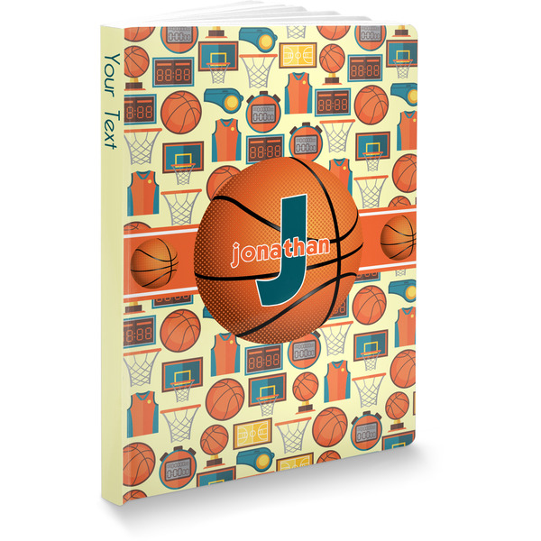 Custom Basketball Softbound Notebook - 7.25" x 10" (Personalized)