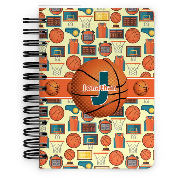 Custom Basketball Spiral Notebook - 5x7 w/ Name or Text