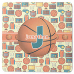 Basketball Square Rubber Backed Coaster (Personalized)
