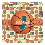 Basketball Square Decal (Personalized)