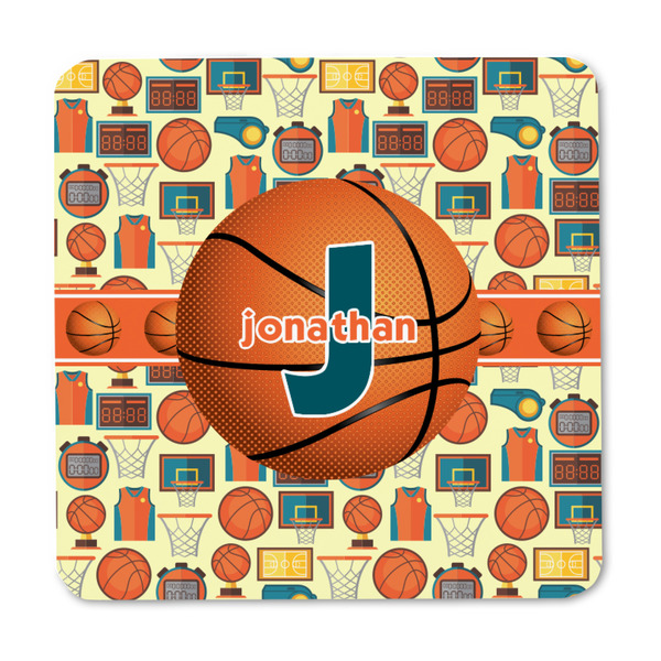 Basketball Square Fridge Magnet - FRONT