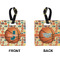 Basketball Square Luggage Tag (Front + Back)