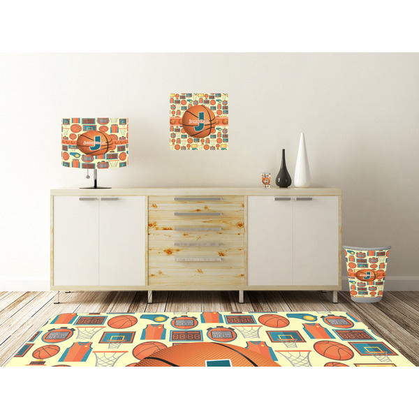 Basketball Square Wall Decal Wooden Desk