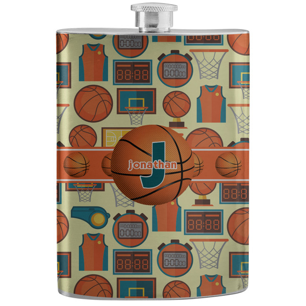 Custom Basketball Stainless Steel Flask (Personalized)