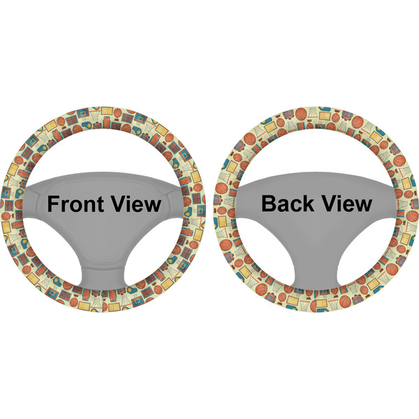 Basketball Steering Wheel Cover- Front and Back