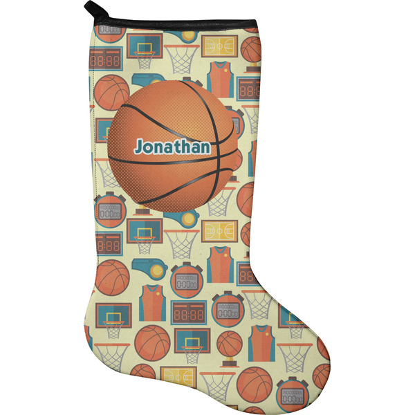 Custom Basketball Holiday Stocking - Neoprene (Personalized)
