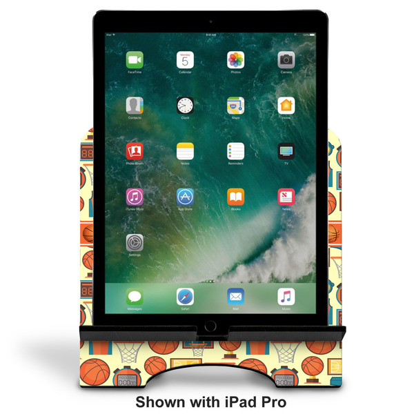 Basketball Stylized Tablet Stand - Front with ipad