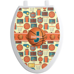 Basketball Toilet Seat Decal - Elongated (Personalized)