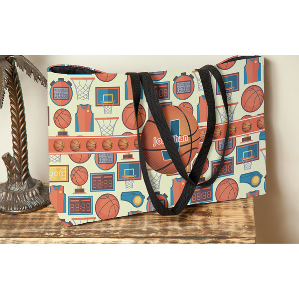 Basketball Tote w/Black Handles - Lifestyle View