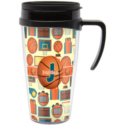 Basketball Acrylic Travel Mug with Handle (Personalized)