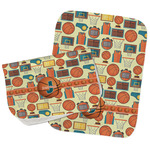 Basketball Burp Cloths - Fleece - Set of 2 w/ Name or Text