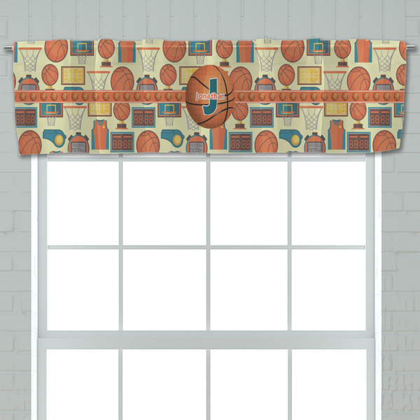 Basketball Valance - Closeup on window