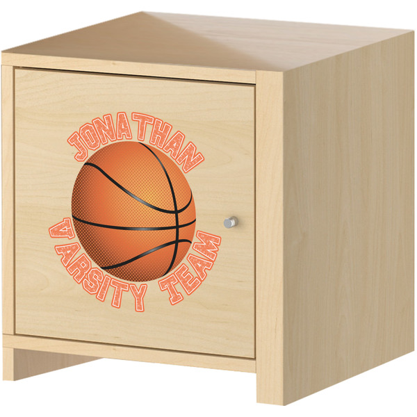 Basketball Wall Graphic on Wooden Cabinet