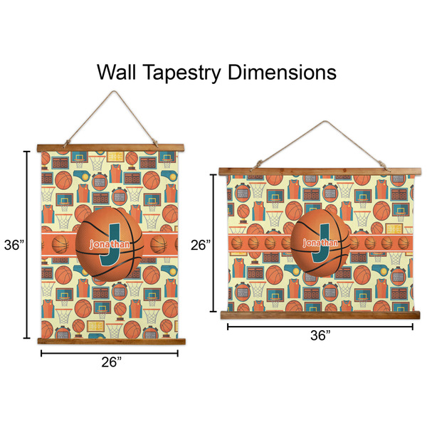 Basketball Wall Hanging Tapestries - Parent/Sizing