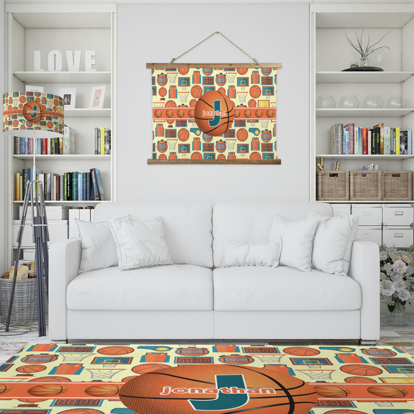 Basketball Wall Hanging Tapestry - IN CONTEXT