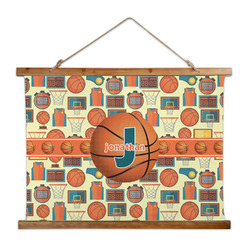 Basketball Wall Hanging Tapestry - Wide (Personalized)