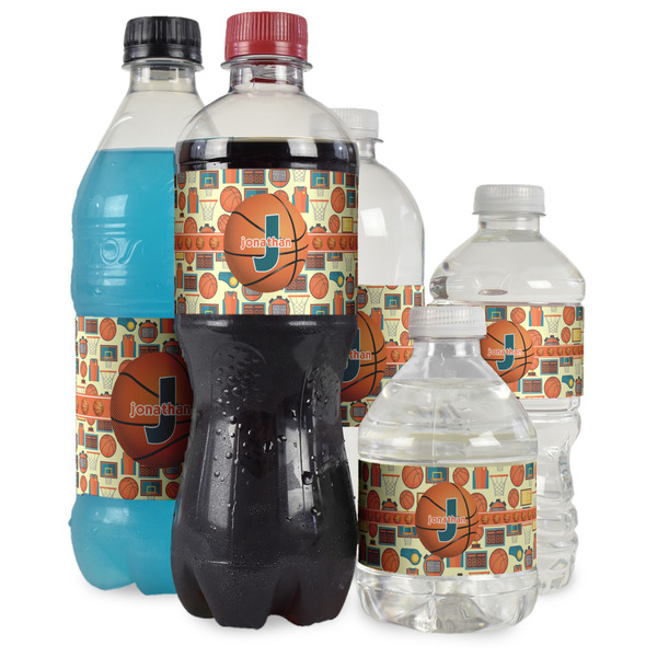 Basketball Water Bottle Label - Multiple Bottle Sizes