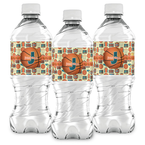 Basketball Water Bottle Labels - Front View