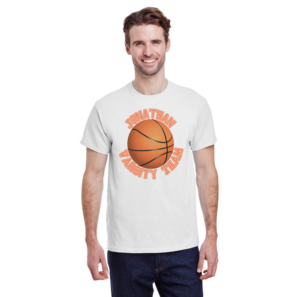 Custom Basketball T-Shirt - White - 3XL (Personalized)