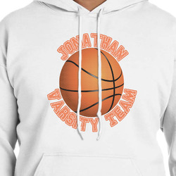 Basketball Hoodie - White - Large (Personalized)