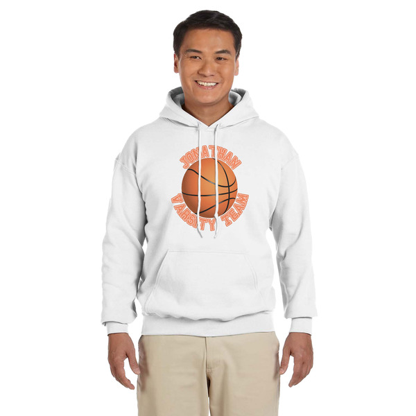 Custom Basketball Hoodie - White - Large (Personalized)