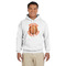 Basketball White Hoodie on Model - Front