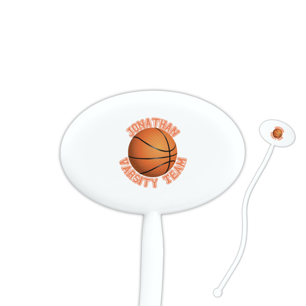 Custom Basketball Oval Plastic Stir Sticks (Personalized)
