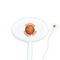 Basketball White Plastic 7" Stir Stick - Oval - Closeup