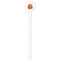 Basketball White Plastic 7" Stir Stick - Round - Single Stick