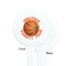 Basketball White Plastic 7" Stir Stick - Single Sided - Round - Front & Back